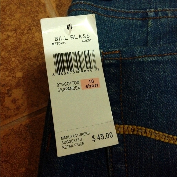 Vintage Bill Blass Stretch Bootcut circular fit  flare lag Jeans , size 10 Short - Picture 5 of 8